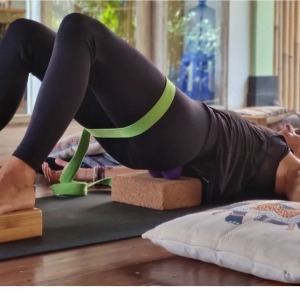 Yoga students practicing during 200-hour teacher training 2026 at The Yoga Garden Nusa Lembongan Bali