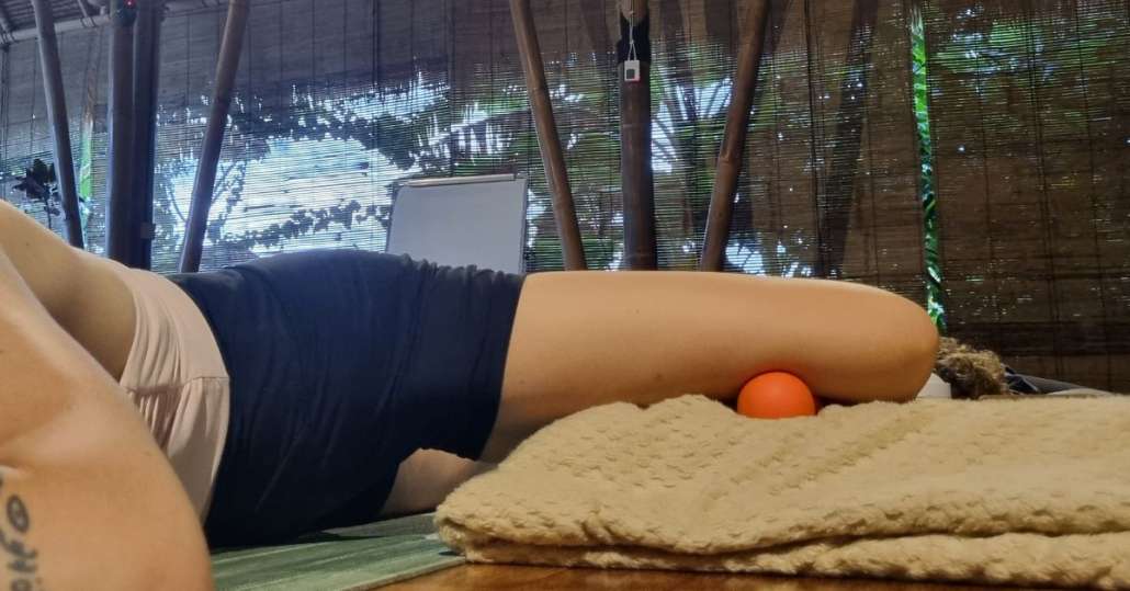 vinyasa and yin yoga teacher training 2026 bali myofascial massage Myofascial massage techniques during Yoga teacher training 2026 at The Yoga Garden Nusa Lembongan Bali