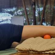 vinyasa and yin yoga teacher training 2026 bali myofascial massage Myofascial massage techniques during Yoga teacher training 2026 at The Yoga Garden Nusa Lembongan Bali